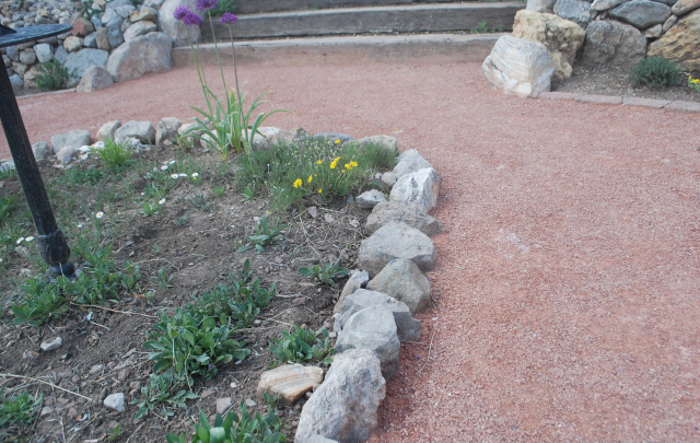 crusher fine hardens ad creates a level walking surface